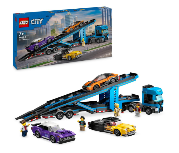 LEGO City 60408 Laweta z samochodami sportowymi - 1248594 - zdjęcie 2